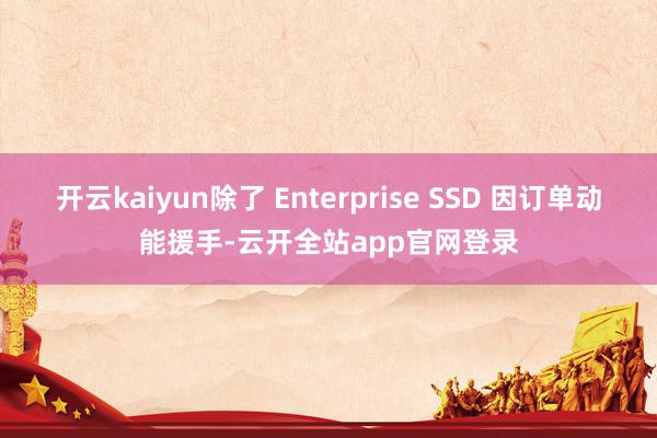 开云kaiyun除了 Enterprise SSD 因订单动能援手-云开全站app官网登录